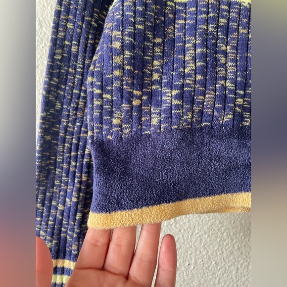 Urban Outfitters Cropped Hoodie Sweater Women’s M Striped Primrose Full Zip Up - Picture 9 of 16